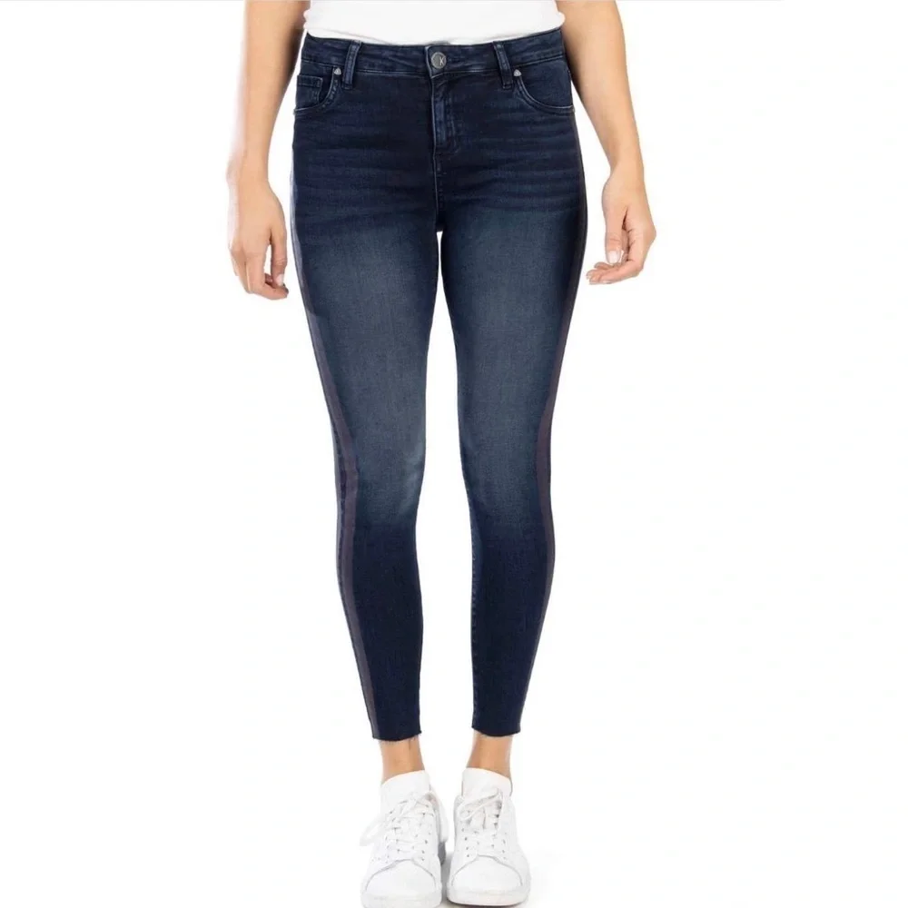 KUT FROM THE KLOTH CIGARETTE STRIPED SKINNY JEANS - Picture 4 of 15